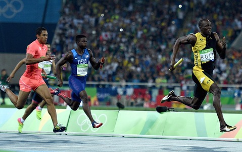 【リオ2016】日本の400メートルリレー銀メダル、ジャマイカも祝福「素晴らしいレース」 画像