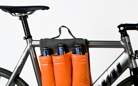 自転車で割れ物を運ぶためのアイデアバッグ 画像