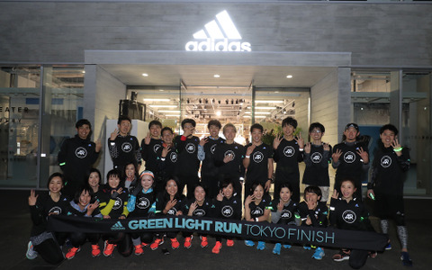 信号機に捕まらず東京を走破するマラソンイベントに30名が挑戦…アディダス「GREEN LIGHT RUN TOKYO」 画像