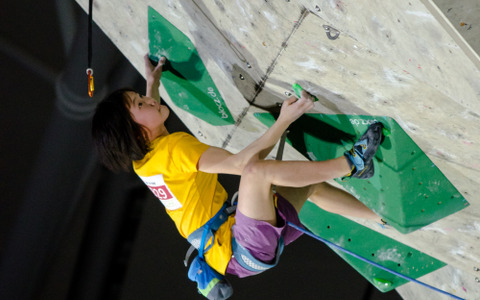 森秋彩、14mの壁を完登…クライミング日本ユース選手権リード競技 画像