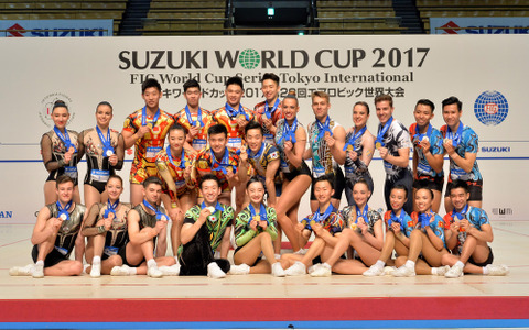 エアロビック世界大会、日本代表がメダル9個獲得 画像