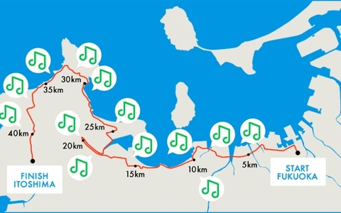 「福岡マラソン」給水所でランニング応援ソングを配信…LINE MUSIC 画像