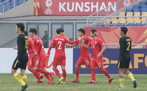 【動画】U-23アジア選手権で驚きの”キックオフ12秒弾”！韓国がロングボール、ボレーの2アクションでネット揺らす 画像