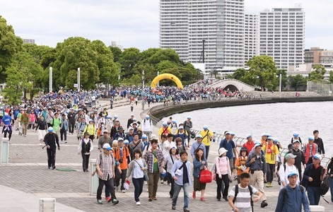 上村愛子と横浜の名所を歩くチャリティーイベント「WFPウォーク・ザ・ワールド」開催 画像