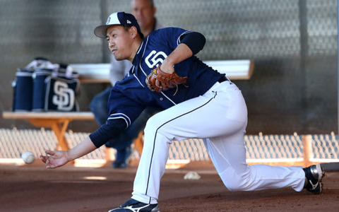 パドレス・牧田和久、初の打撃投手で味方を「魅了」…強打者も“唖然”「Oh man…」 画像
