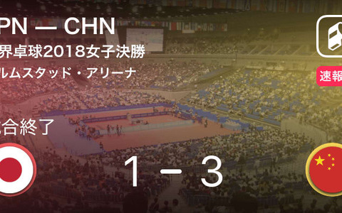 世界卓球女子決勝、日本は3大会連続銀メダル 画像