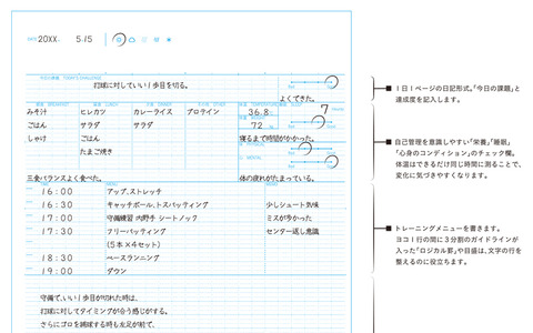 桑田真澄と朝原宣治が監修！記録することで目標達成を目指す「ロジカル・スポーツノート」 画像