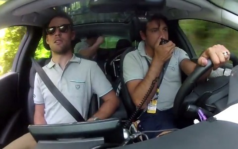 【ツール・ド・フランス14】カベンディッシュ、チームカーの中で大興奮の動画 画像