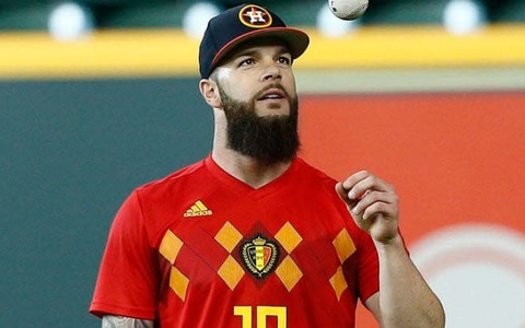 W杯で躍進のベルギー代表！なんとメジャーの野球選手も「赤い悪魔ユニ」を着る 画像