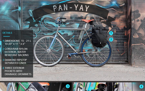 今度のバッグはこれかもね。カナダの自転車用のバッグラインPan-Yay 画像