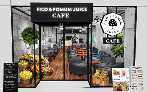 「ヘルシーファストフード」を提案するカフェブランドFICO＆POMUM JUICEが青山に新店 画像