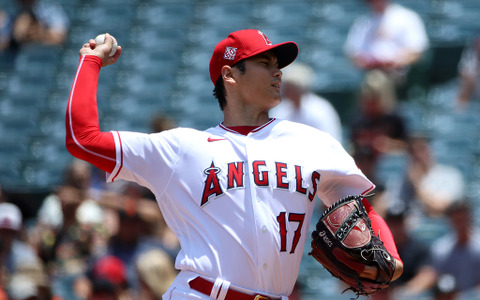 【MLB】大谷翔平、今季最多105球の力投も日米通算50勝はお預け　初の粘着物検査も笑顔で対応 画像