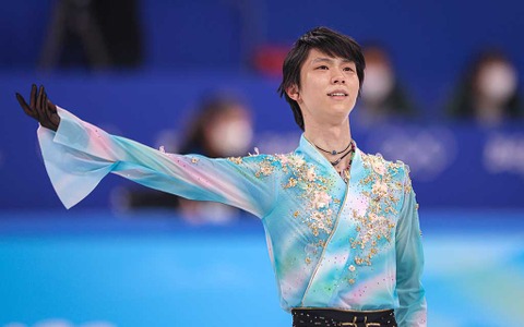 【北京五輪／フィギュア】羽生結弦、クワッドアクセル転倒も合計283.21点で暫定1位 画像