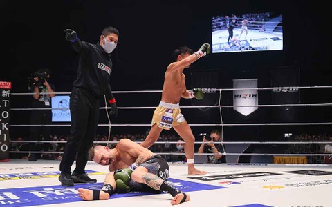 【RIZIN.39】梅野源治、ガーダムを“21秒KO”　「ムエタイの梅野、結構やばかったでしょ」とご満悦 画像