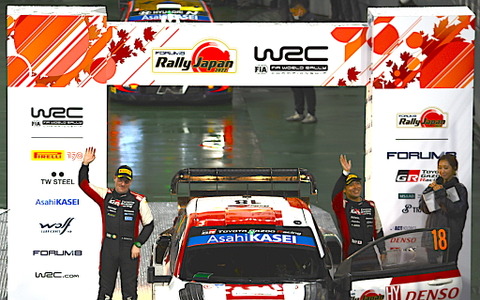 【WRC】ラリージャパン2022　3度目の表彰台獲得、トヨタの勝田貴元が「もっと自信をつけ来年はリベンジ」と決意表明 画像