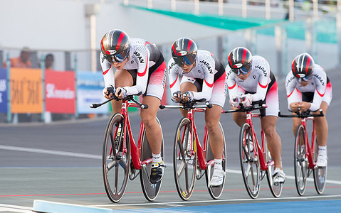 アジア大会の女子チームパーシュートで日本は5位で1回戦へ 画像