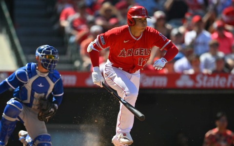 【MLB】大谷翔平、特大5号の次は一塁への“俊足”内野安打を記録　米アナリストも大興奮「このスピードを見てくれ」 画像