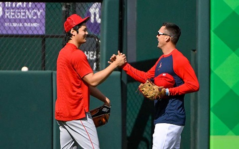 【MLB】大谷翔平、ヌートバーとの「笑顔の再会」に反響続々　明日4日には“侍対決”実現へ 画像