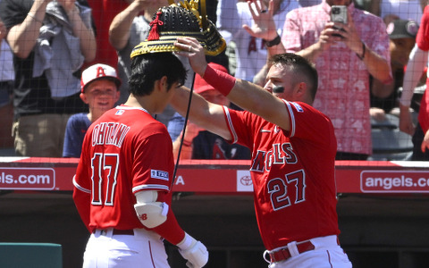 【MLB】大谷翔平、トラウトが「2球連続」トラウタニ弾でワイルドカード圏内浮上　「しあわせな父の日」と実況も歓喜 画像