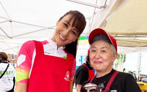 【ツールド東北】「応援が人生の支えに」170キロ完走者の佐藤美枝さん、地元・女川エイドで参加者を激励　「来年こそは走りたい」と意欲 画像