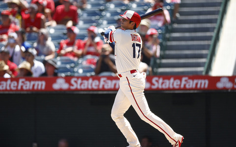 【MLB】大谷翔平が「メジャー首位の座を奪還」　44号は右中間への186キロ高速弾　二刀流アーチで沸かせるも緊急降板… 画像