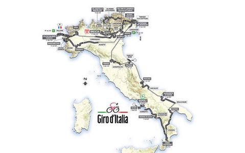 2013年の第96回ジロ・デ・イタリアのコース発表 画像