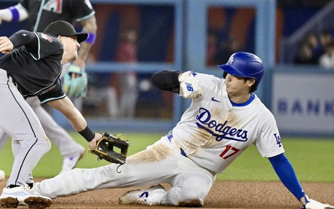 【MLB】「歴史に一歩近づいた」大谷翔平、今季47個目の盗塁成功 地元メディアは「50-50」達成にも期待感 画像