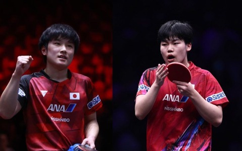 張本智和、松島輝空との注目マッチアップが実現 2024年は1勝1敗の両者、現エースと次世代背負うサウスポーが激突【WTTチャンピオンズマカオ】 画像