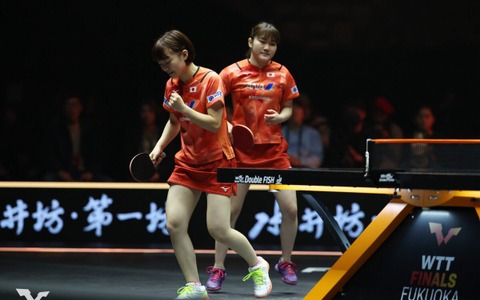 大藤沙月、横井咲桜ペアが初陣で見せた圧巻ストレート　世界2位の韓国ペア撃破に「自分たちのプレーを続けること」【WTTファイナルズ福岡】 画像
