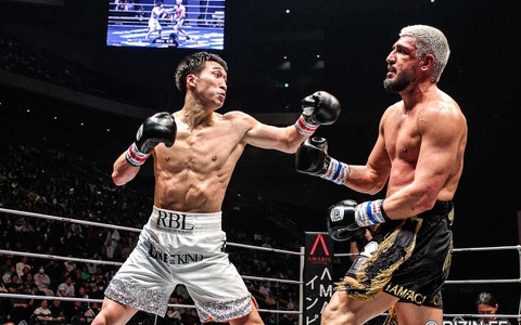 【RIZIN】朝倉軍vs.平本軍の大将戦は手数の安保と口数のカリミアンで大荒れ　反則の応戦でレフェリーも被弾 画像