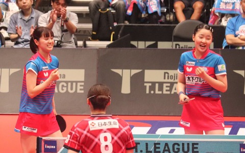 長﨑美柚が2点起用で張本美和と今季4度目のダブルス結成　平野美宇、木原美悠が揃ったKA神奈川が九州にリベンジなるか【Tリーグ】 画像