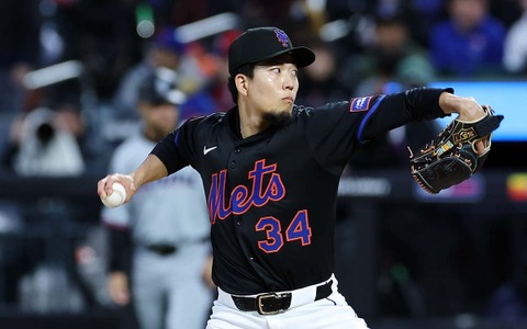 【MLB】千賀滉大、全77球の公式投球データ詳細 “落差130センチ”のゴーストフォークで今季初白星【4月8日マーリンズ戦】 画像