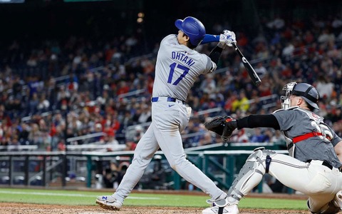 【MLB】明日の大谷翔平、相手先発との対戦データ詳細 昨季“186キロ”二塁打放った好相性右腕と対決【4月10日ナショナルズ戦】 画像