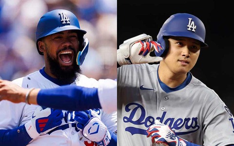 【MLB】テオスカー、IL入りでも……大谷翔平への“ヒマワリの種シャワー”だけは譲れない! 祝福担当継続に「そこはやるんだ」とファン沸く 画像