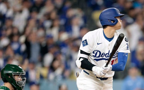 【MLB】大谷翔平、逆方向へ鮮やか2試合連発“166キロ”14号3ラン 公式称賛の一発「ボブルヘッドデーに再びやってくれた」 画像