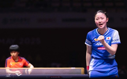 張本美和、金琴英とのフルゲーム激闘制しリベンジ成功　北朝鮮の難敵退け4回戦へ、シンガポール勢と激突【世界卓球2025】 画像