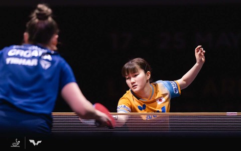 大藤沙月、躍動の21歳がクロアチア難敵に圧巻ストレート　日本勢ベスト8一番乗り、シングルスでもメダル決定戦へ【世界卓球2025】 画像
