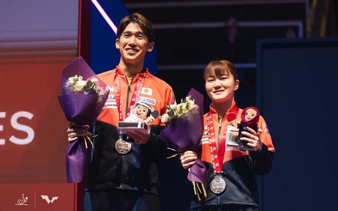 殊勲の銀メダルの“大吉”ペアに集まる称賛の声「驚異的なパフォーマンス」　吉村真晴、大藤沙月が中国撃破で躍動【世界卓球2025】 画像