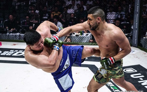 【RIZIN】“反則王”シナ・カリミアン、MMAデビュー戦で白星発進　2R終了後にパンチ数発→3Rでお詫びの珍事も…… 画像