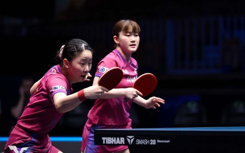 張本美和、大藤沙月の注目ペア初優勝に称賛「格上の実力を見せた」　韓国勢を圧巻撃破に「勝つことができて嬉しい」【WTTスターコンテンダーリュブリャナ】 画像