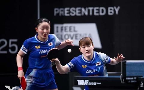 17歳張本美和、21歳大藤沙月の次世代ペアが「効果的な化学反応を形成」　両者の“補完性”に中国メディアも注目「安定さを維持」 画像