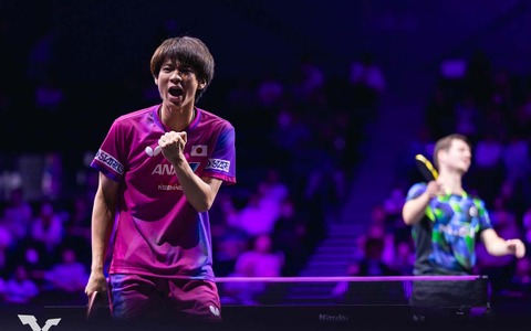 戸上隼輔、日本勢16強一番乗りに「プレッシャーを感じていた」　上位進出へは「100％の力を出さないと勝てない」【WTTチャンピオンズ横浜】 画像