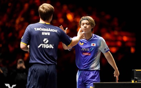 宇田幸矢、快進撃続くサウスポーのパリ五輪銀撃破に賛辞「無敵のウダが支配」　勝負を分けたポイントや次戦にも言及【チャイナスマッシュ2025】 画像