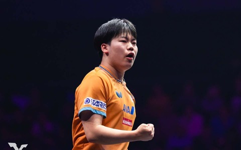 「15位→13位→8位」松島輝空、チャンピオンズ王者の18歳がトップ10入り　WTT公式は躍進に期待「偉業への挑戦は始まったばかり」 画像