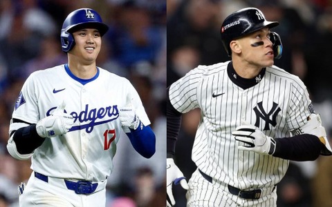 【MLB】大谷翔平&ジャッジが成し遂げた歴史的偉業　両リーグMVPが放った“2年連続50号”を公式が紹介「オオタニが快投とともに記録」 画像