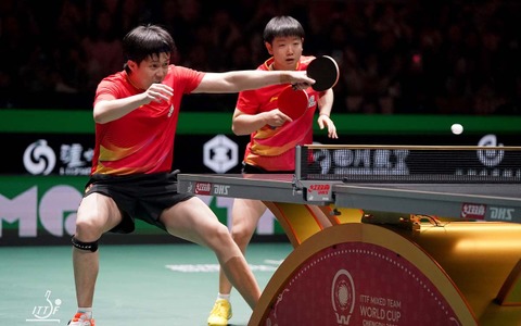 卓球日本の全勝止めた中国は「無敗記録に終止符を打つ」　激闘を大会公式評価　王楚欽・孫穎莎ペアの“夢のスタート”を称賛【ITTF混合団体W杯】 画像