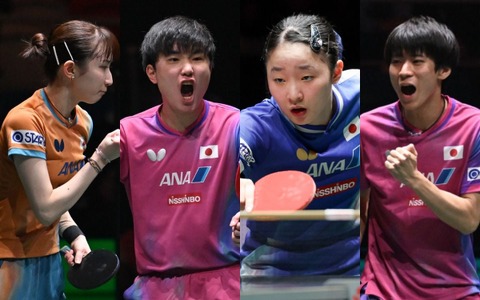 卓球日本の開幕3連勝を支えた“最大の貢献者”は？　中国メディアが勝率100％のキープレーヤーを称賛「並外れた安定感」【ITTF混合団体W杯2025】 画像