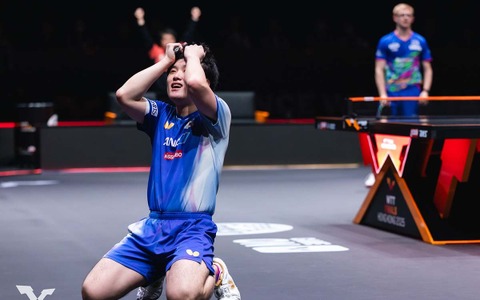 張本智和が“天敵”F・ルブランをフルゲームで撃破「信じられない気持ち」　激闘制し4強入り、過去3度準Vのエースが戴冠なるか【WTTファイナルズ香港】 画像