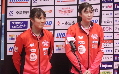 全日本王者が見せた“0－6スタート”からの逆転劇　笹尾明日香「4－0で勝てて良かった」麻生麗名「粘り強くプレーできた」【Tリーグ】 画像