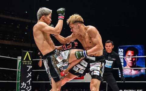 【RIZIN】58日で電撃参戦の秋元強真、“テンカオ一撃”で新居もん絶TKO　次戦に元フェザー級王者を指名 画像
